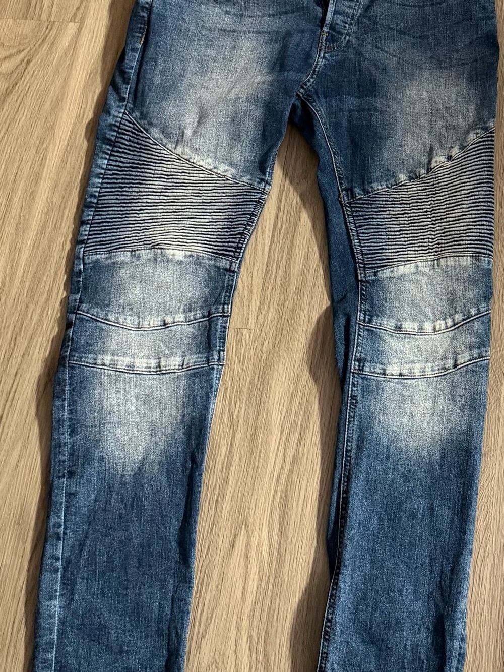 H&M Divided Men’s Skinny Ribbed Biker Moto Jeans 34x34